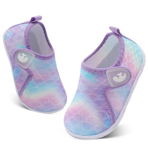 Image of FEETCITY Baby Boys Girls Water Shoes Beach Quick Dry Swim Barefoot Aqua Socks Outdoor Athletic Pool Shoe