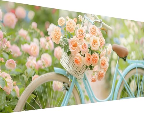 Diamond painting adulte pour décorer le salon avec une grande toile fleur