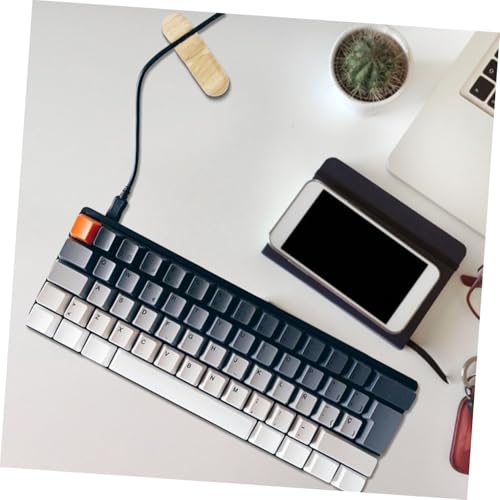 3 piezas Organizadores de cables de silicona con textura de madera para escritorio, impermeables, soportes para cables adecuados para uso en el hogar y oficina miniatura 7