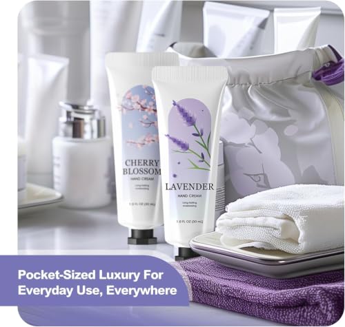 Image of spa luxetique 20 Pack Hand Cream Bulk Mini Hand Lotion Set for Women, Travel Size for Dry Cracked Hands, Small Party Favors Bridesmaid Gifts Christmas for Mom 20 x 1.0 oz /30ml