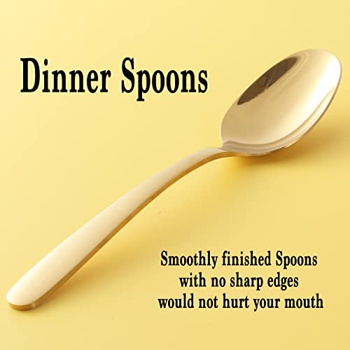 40-Piece Gold Silverware Set For 8 Gold Flatware Set Mirror Polished Gold Cutlery Utensils Set,Elegant Tableware Spoons And Forks Set For Home Restaurant,Dishwasher Safe #TOP6