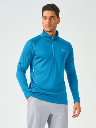 Image of NORTHYARD Men's Quarter Zip Pullover Athletic Running Shirt Long Sleeve