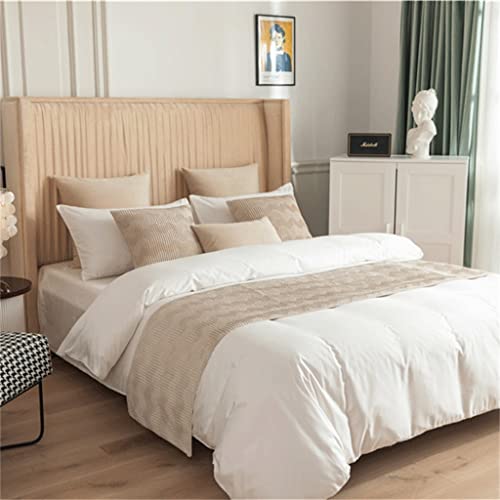 Leige Bed Flag Bed Runners Home Hotel Decoration Bed Scarf Pattern Throw Double-Faced Velvet Wavy (Color : Beige, Size : 45X210Cm) #TOP1