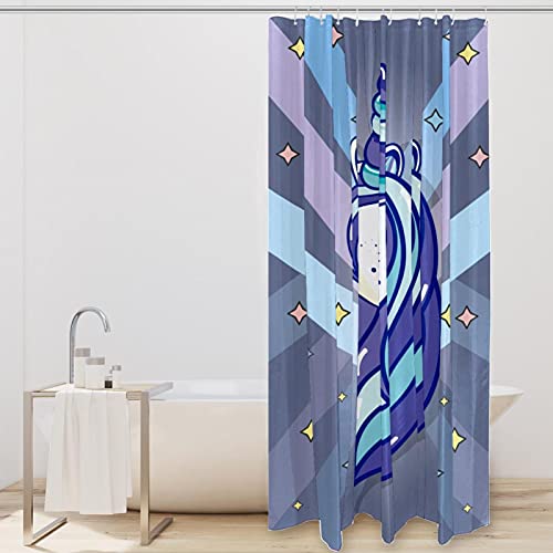 Rideau de douche licorne aquarelle résistant à l'eau pour éviter les éclaboussures