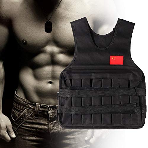 Colete ponderado, 20 kg com gancho e laço, colete ponderado para exercícios físicos(camuflar)