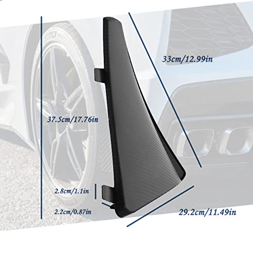 Billfaro 2Pcs Upgraded Front Radiator Guards Grille+4Pcs Rock Guards Splash Guards Mud Flaps For Corvette C8 C8.R 2020-2022 #TOP1