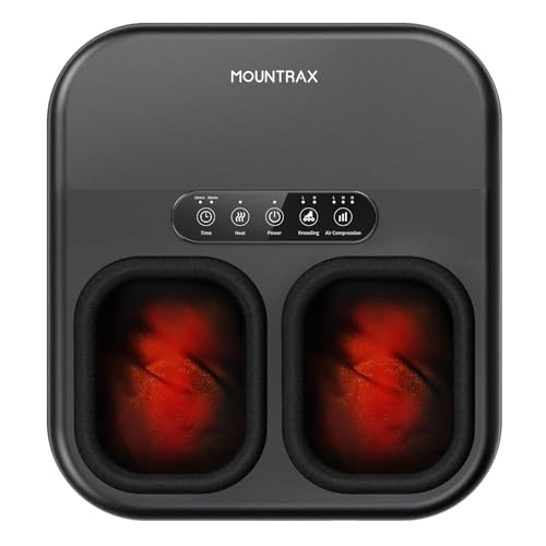 MOUNTRAX Shiatsu Foot Massager with Heat, Deep Kneading Foot Massager for Plantar Fasciitis,...