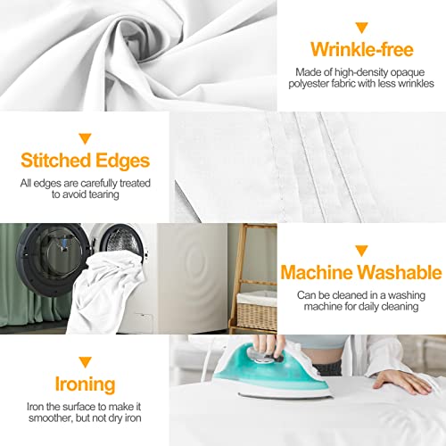 Emart 8.5X10Ft White Backdrop Background For Photography, Pure Polyester Backdrop, White Screen Sheet For Photoshoot Background, Photo Booth Studio, Youtube Video, Party Curtain - Wall Mounted #TOP5