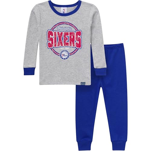 Gerber Unisex Toddler NBA Team Snug Fit Cotton Pajamas, Philadelphia Sixers, 18 Months