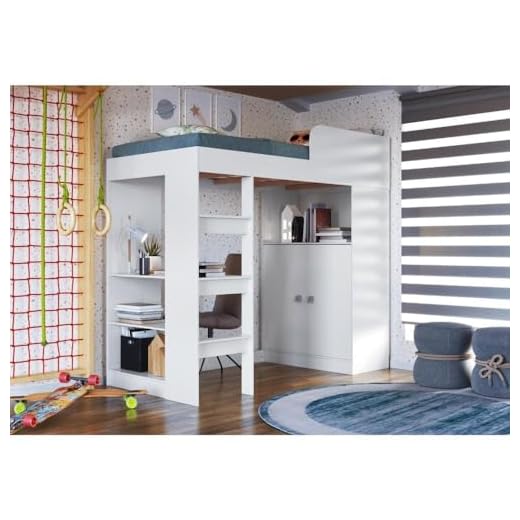 Cama Alta Multifuncional Infantil/juvenil com Armário e Escrivaninha San Francisco Branco