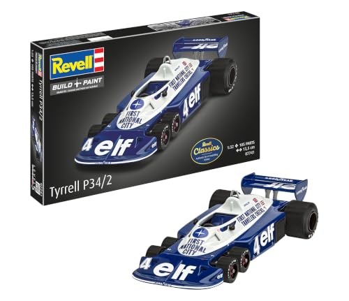 Revell 07741 Tyrrel P34/2 Kit de maquette en plastique non construit/non peint à l'échelle 1/32 6 roues