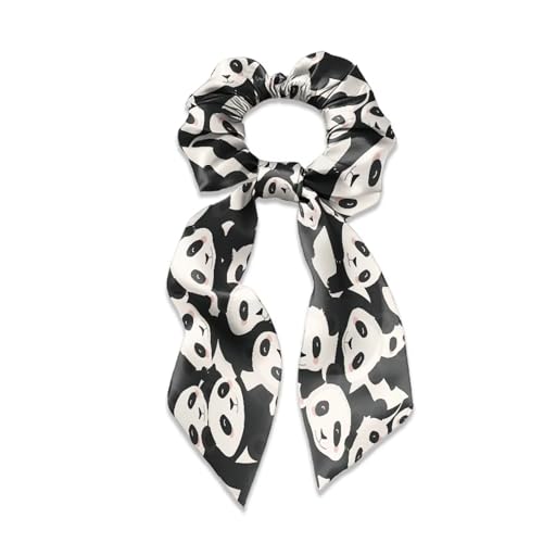 Qehuruxo 2 Pcs Scarf Hair Ties Scrunchies Soft Satin Scrunchies for Curly Ponytail Holder No Damage Ties Elastic Hair Bands Y2K 2026 Fashion