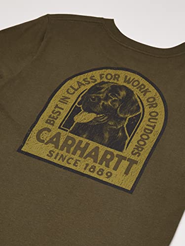 Carhartt Boys' Big Short-Sleeve Outdoor Exploring T-Shirt, Ivy Green, X-Large (18/20) #TOP2