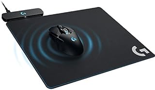 Logitech G Powerplay Wireless Charging System for G502 Lightspeed, G703, G903 Lightspeed and PRO Wireless Gaming Mice, Cloth or Hard Gaming Mouse Pad - Black