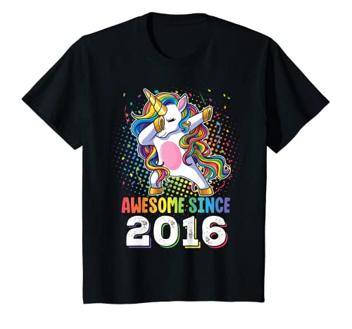 Niños Girls Birthday Shirt 7 Years Old Unicorn 7th Birthday Camiseta