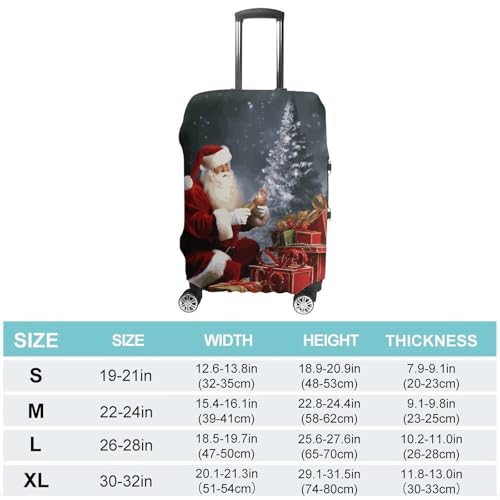 Carry on Luggage Cover Merry Christmas Santa's Suitcase Covers for Luggages Tsa Approved Travel Luggage Sleeve Protector Elastic Suitcase Protector Anti-Scratch Washable Fits 19-30 Inch Case -L2