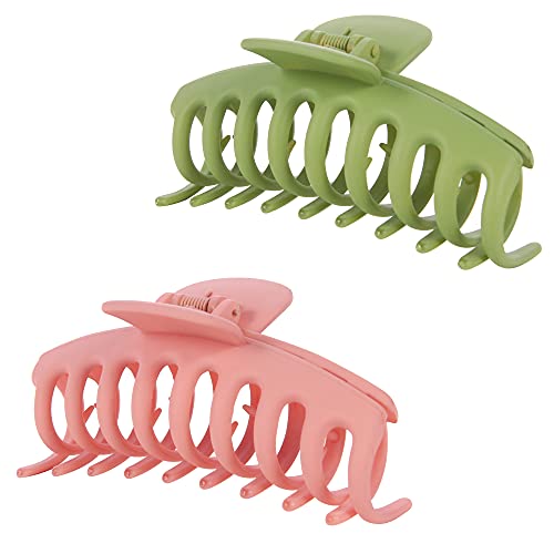 Metal Claw Clip (pink and green)