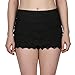 HDE Women's Fitted Scallop Hem Crochet Lace Mini Shorts