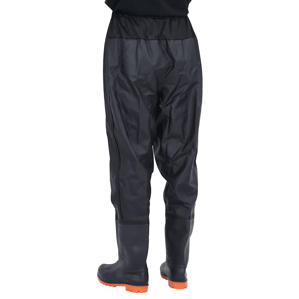 Pantalones de agua con botas de color verde oscuro, pantalones de pesca impermeables para pesca, caza, protección laboral al aire libre, limpieza de estanques y trabajo en tierra, poliéster