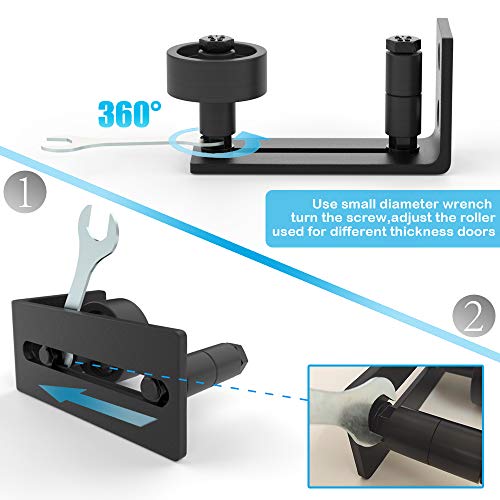 Yefu 8 In 1 Sliding Barn Door Floor Guides, Barn Door Guide For Bottom Adjustable Roller And Wall Mount System #TOP5