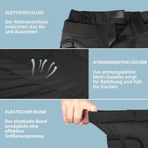 Cienfy 3D Hüftpolster Eva Protektorenhose Gepolsterter Shorts Crash-Pad Impakthose für Skiing, Eislauf, Snowboardfahren Und Skateboardfahren