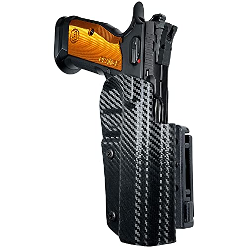 Black Scorpion Outdoor Gear Pro IDPA Competition Holster fits CZ Tactical Sport Orange (Carbon Fiber, Right-Hand Draw)