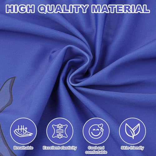 BSBUY Badeanzug Jungen 2Pcs Cartoon Blauer Hai Jungen Beach Badeanzug UV-Schutz Badebekleidung mit Oberteile Badehosen Schnelltrocknend Atmungsaktiv Bademode Schwimmanzug für Wassersport Surfen (110)