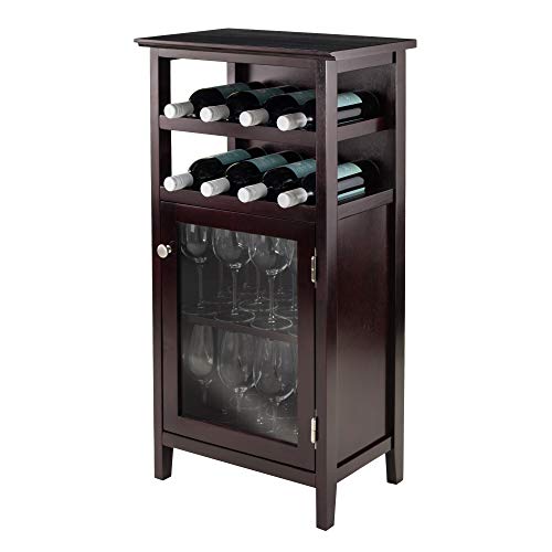 Winsome Alta Wine Storage, Espresso, 19.13"W X 37.48"H X 12.72"D #TOP7