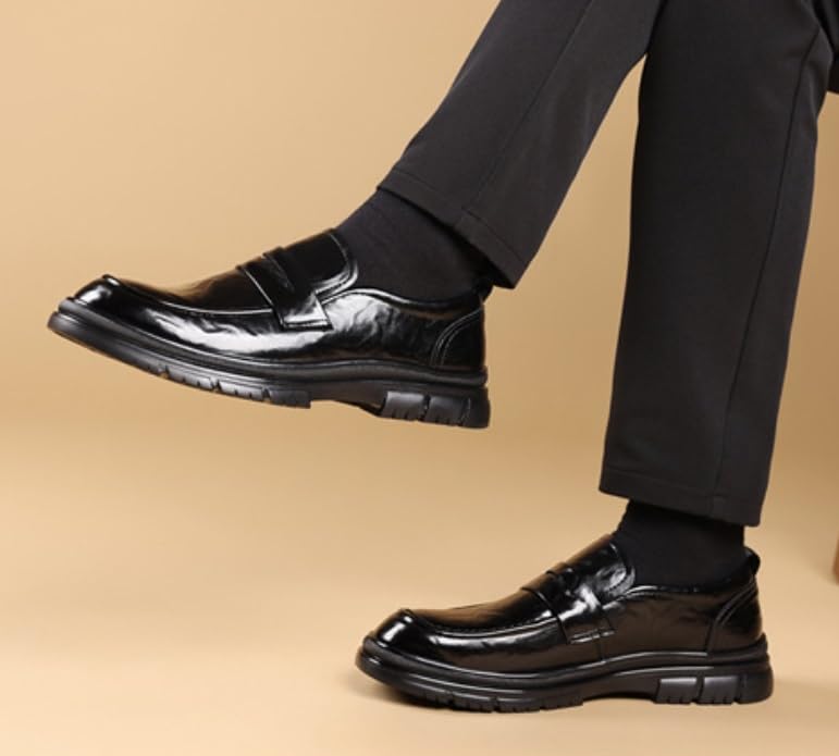 Men’s Dress Shoes Classic Slip On Leather Oxfords Business Formal Oxford Shoes Mens Fashion Wedding Tuxedo Derby Shoes2