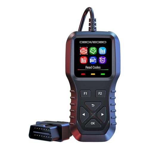 AZIJYV K1 obd2 Scanner,obd2 Scanner Diagnostic Tool,Car Code Reader for Check Engine Light, Real-Live Data, Freeze Frame with Colour Screen, Multilingual Plug & Play for All OBDII & EOBD Vehicles