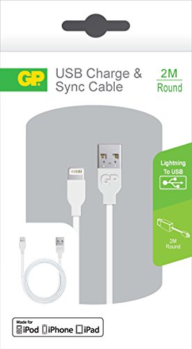 GP Batteries Charging and Synchronisation Cable CB21 (2 m) with Lightning Connector