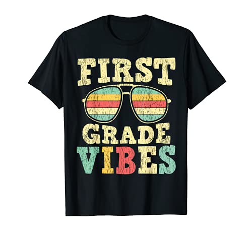Primer Grado Vibes Only Kids Teacher Squad Volver a la escuela Camiseta