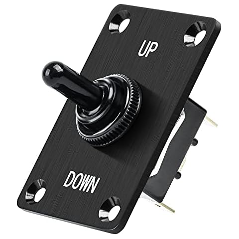 Boat Trim Switch, Briidea Marine Toggle Up Down Switch for RV Boat 12V 15A On Off On Momentary Panel 3Pin Control Cover
