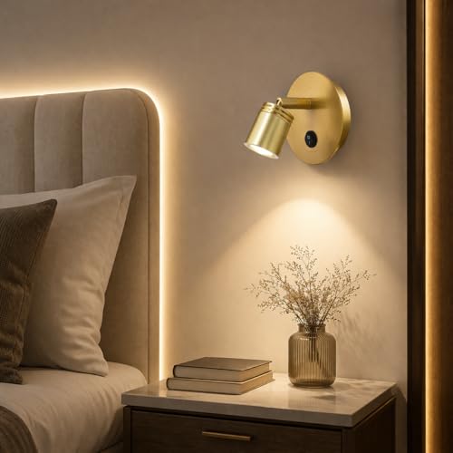 Image of FILLISKA LED Surface /Spot Light, Shockproof Alluminium Body & Antiglare Diffuser,Warmwhite Light (Vintage Gold-705)