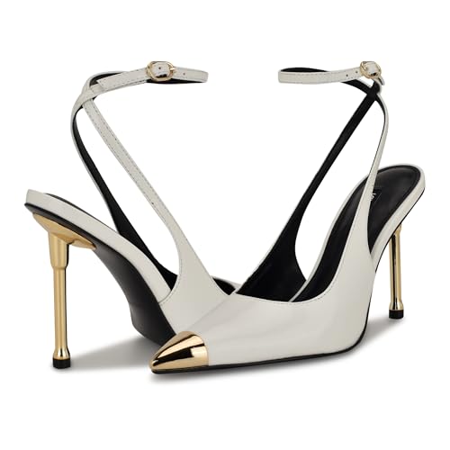 Nine West Women's Monroh Pump, White Patent 140, 7.5 by Nine West - Image 6