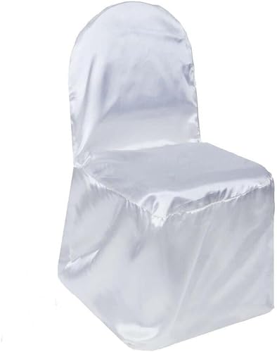 Miniatura 3 de Efavormart - 30 fundas para sillas de banquete de satén blanco brillante, fundas reutilizables y elegantes para sillas