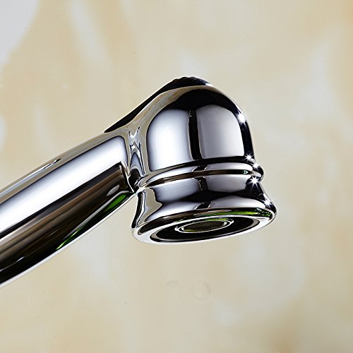La alta calidad de cromo grifo de la cocina grifo de latón caliente y frío fregadero grifo agua del grifo con la extracción en Cabeza de ducha