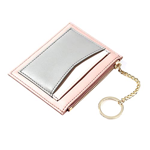 LIFKOME Small Coin Purse Card Holder Pink Fashion Wristlet Wallet Rfid Blocking