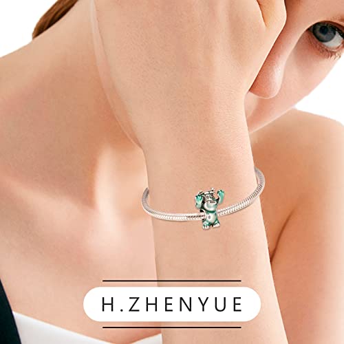 Green Monster Lion Charms 925 Sterling Silver Dangle Beads for Bracelets and Necklaces Jewelry for Women4
