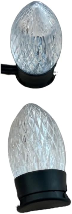 LED Pixel String Lights C9 S24 with Flat Base DC12V WS2811 Addressable Christmas Tree Black Wire Black Base