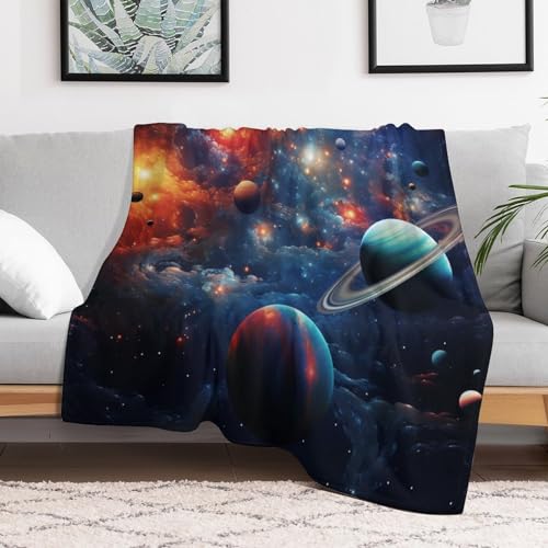 Manta de franela Planet Sternry Sky para sofá y cama de 130 x 150 cm 3
