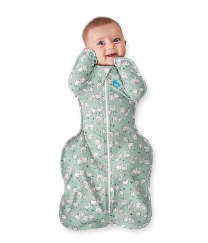 Image of Love to Dream Swaddle UP, Baby Sleep Sack,Self-Soothing Swaddles for Newborns, Improves Sleep,Secure Fit Calms Startle Reflex,New Born Essentials for Baby,1.0 TOG,Small 5-8.5 lbs,Chicken Run Olive