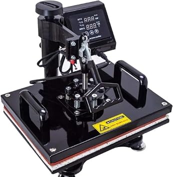 Heat Press Machine,38X38 5 in 1 Combo Heat Press Machine,Sublimation/Heat Press,Heat Transfer Machine for Mug/Cap/T Shirt/Phone Cases (Size : AU)