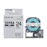 キングジム 【純正】 テプラPROテープカートリッジ 24mm 透明ラベル/黒文字 長さ8m ST24K