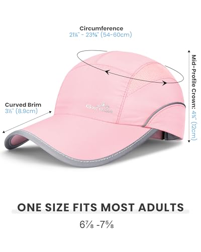 Image of GXCROR Quick-Dry Running Hat for Men & Women - UPF 50+ Breathable Mesh, Reflective Sports Cap for Outdoor, Hiking
