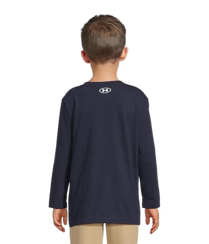 Image of Under Armour Boys' Long Sleeve Logo Graphic T-Shirt, Lightweight & Breathable, Relaxed Fit