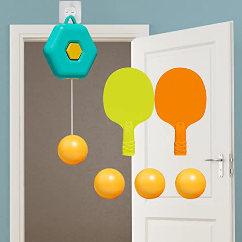 Aosekaa Treinador de pingue-pongue de coordenação olho-mão pendurado para pingue-pongue de moldura d