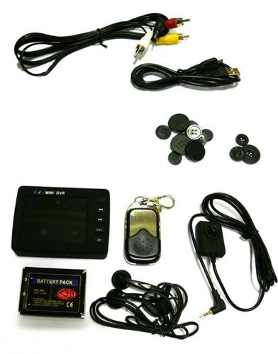 MICROCAMERA Bottone DVR con Monitor Telecomando e