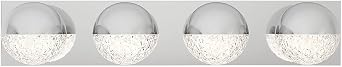 ARTIKA Carat 15W Integrated LED Modern Vanity Light Fixture, Chrome Finish Ideal for Bathroom Lighting, 1500 Lumens 1500 Kelvin Made of Steel, No Bulb Required