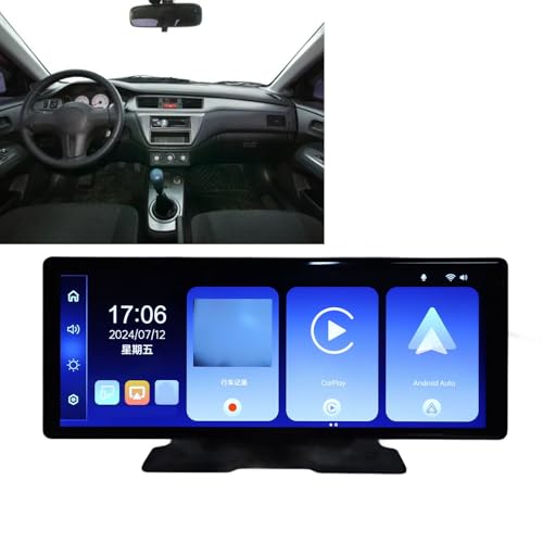 4K 10,26 pol. Touchscreen Carplay Sem Fio Portátil Estéreo para Carro Auto, Navegação de Reprodução